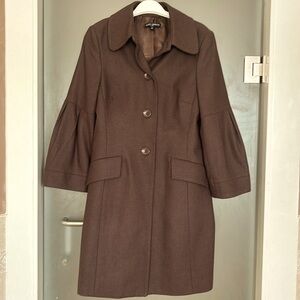 Mario Serrani Italy Light Weight Wool Blend Jacket Women’s size 10 Cocoa Brown